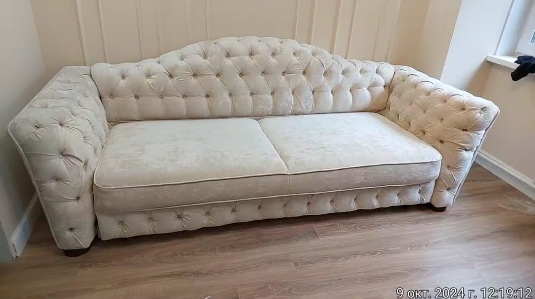 Замена обивки дивана на дому. Любим